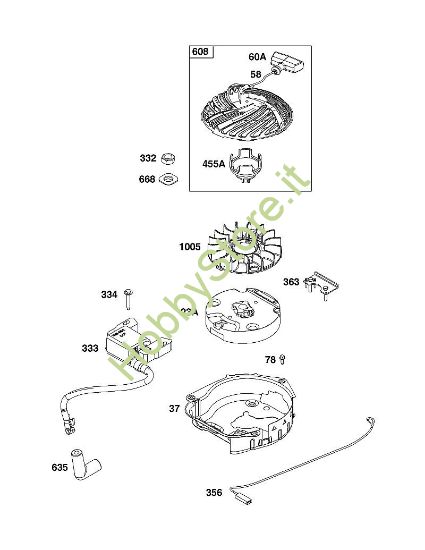 J - GRUPPO VOLANO, ACCENSIONE E MOTORINO DI AVVIAMENTO B&S - 09 €¦ 09P702-0229-H5 brand Stihl